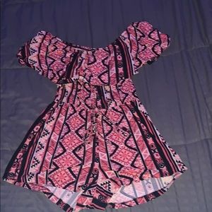 Black and pink romper